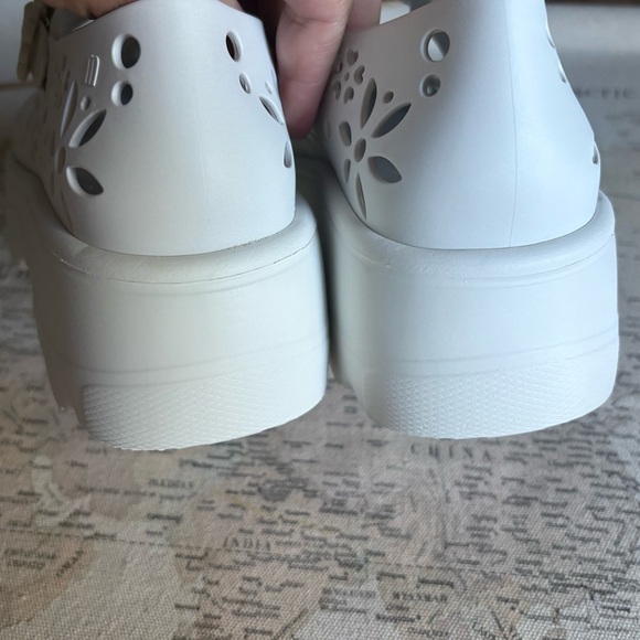 Melissa Kick Off Lace Platform Jelly Shoes Size 10 US 41/42 EU Black Mary Jane - Picture 8 of 14